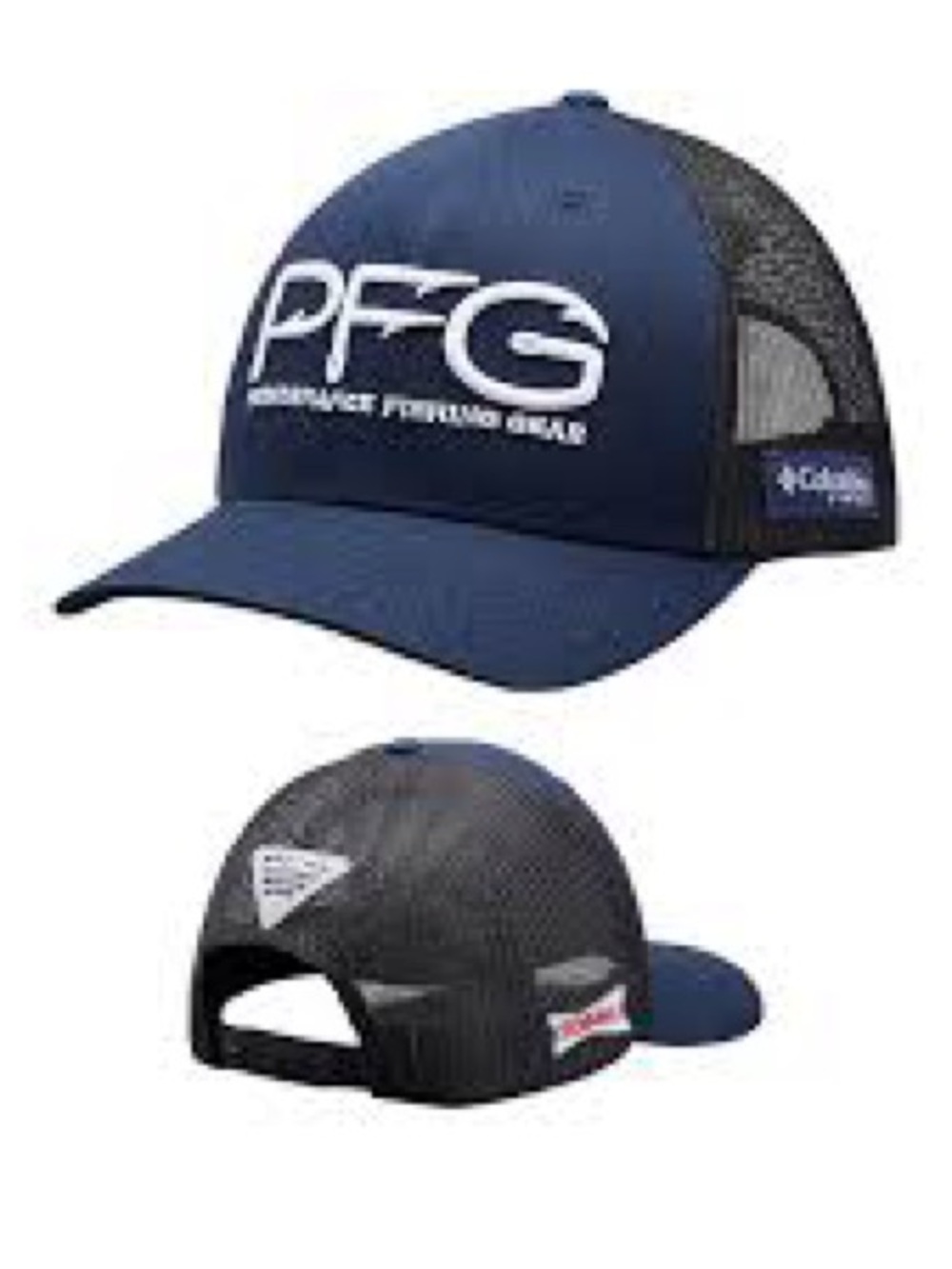 Performance Fishing Gear by Columbia PFG Blue and Black Mesh Snap Back Hat